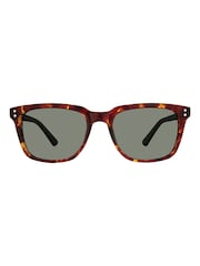Prive Revaux Brown The Dean Rectangular Sunglasses - Image 1 of 2