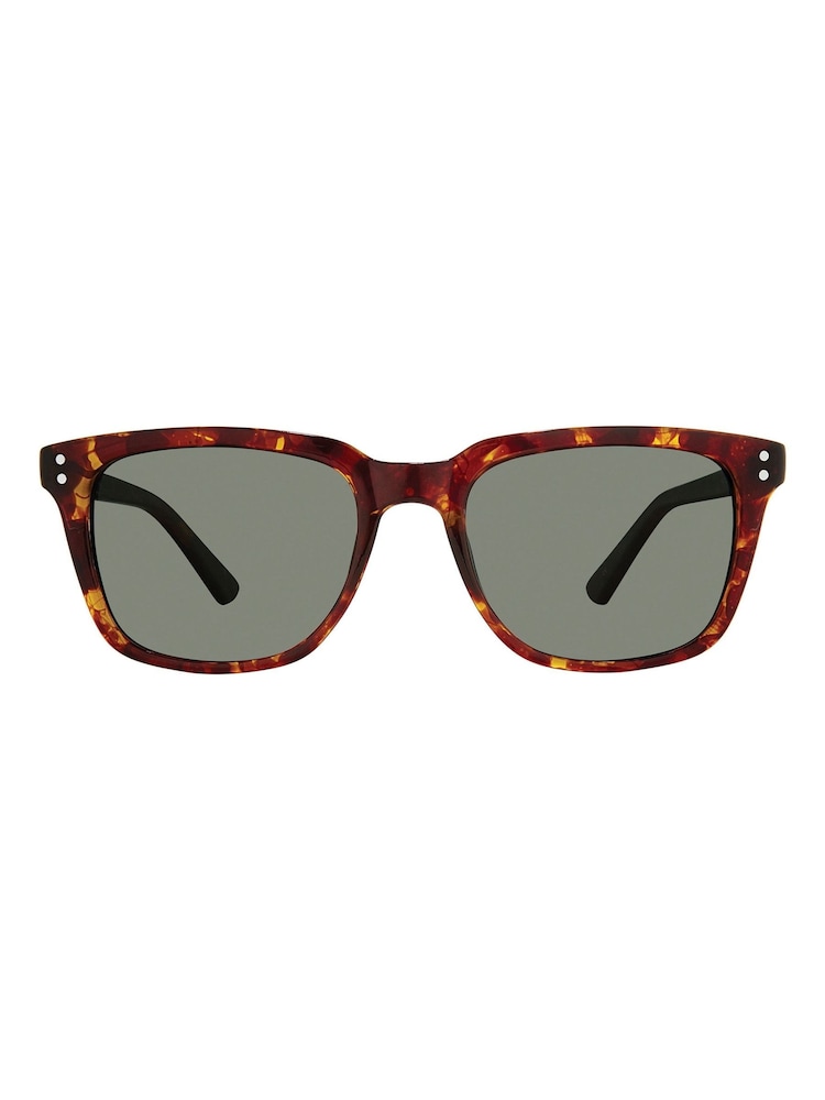 Prive Revaux Brown The Dean Rectangular Sunglasses - Image 1 of 2