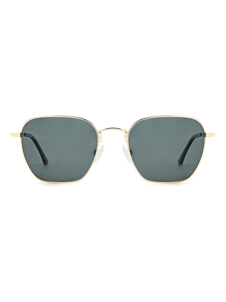 Prive Revaux Green Timber Square Sunglasses - Image 1 of 4