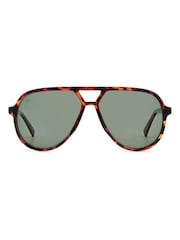Prive Revaux Brown Vault Pilot Sunglasses - Image 1 of 4