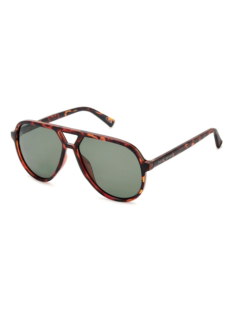 Prive Revaux Brown Vault Pilot Sunglasses - Image 2 of 4