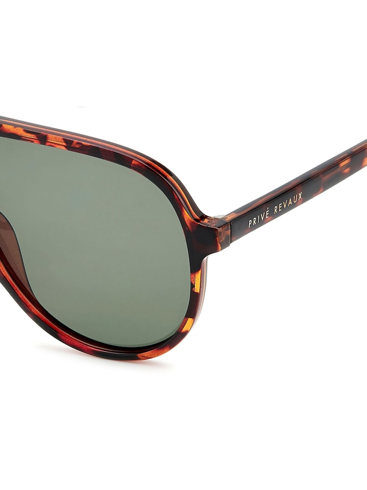 Prive Revaux Brown Vault Pilot Sunglasses - Image 4 of 4
