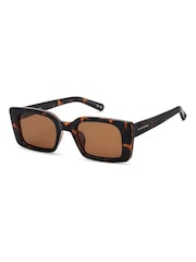 Prive Revaux Brown Playa Linda Rectangular Sunglasses - Image 2 of 4