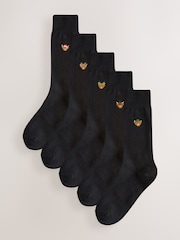 Black Christmas Hamish - Socken mit origineller Stickerei, 5er-Pack - Bild 3 von 9