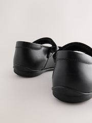 Black Leather Standard Fit (F) Mary Jane School Shoes - Image 3 of 5