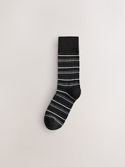 Black/Grey Pattern Smart Socks - Image 4 of 8