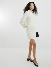 River Island Textured Occasion Mini Skirt - Image 4 of 6
