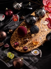 Set of 6 Multi Glass Cocktail Christmas Baubles - Image 1 of 4
