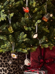 Set of 6 Multi Glass Cocktail Christmas Baubles - Image 2 of 4