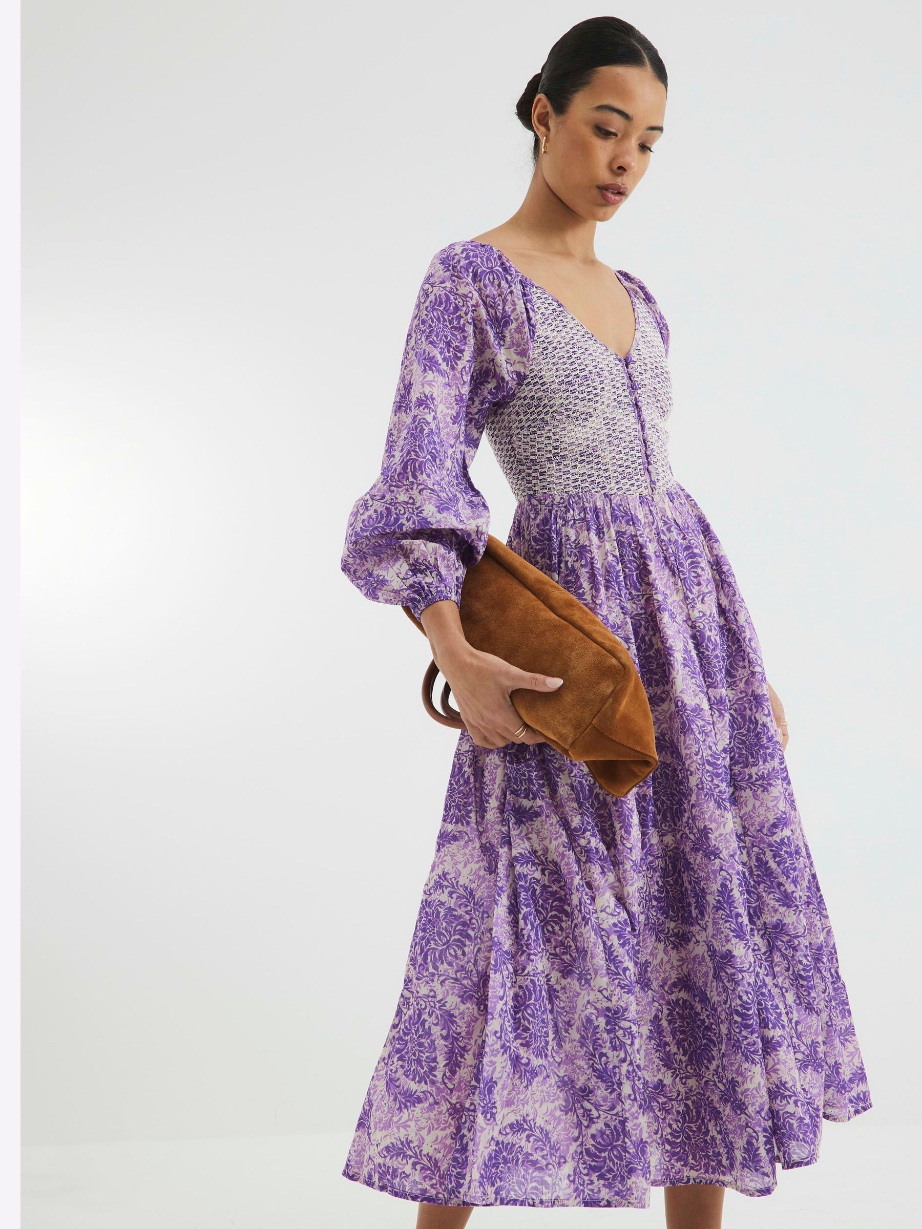 希少　PARADIS No.5 purple fashion Buy River Island Purple V-Neck Printed Maxi Dress from Next USA