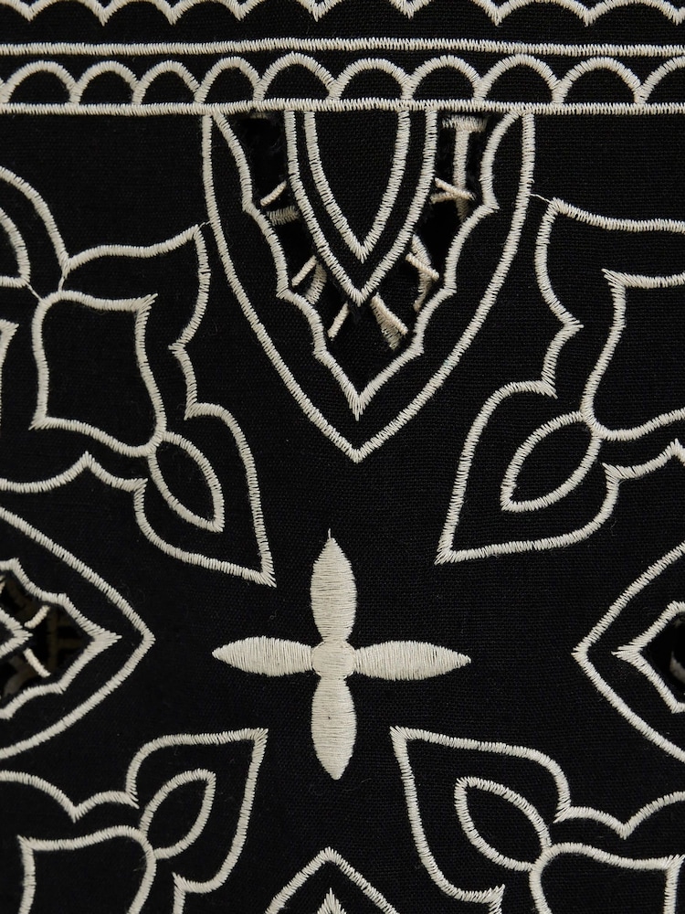River Island Black Cutwork Artisanal Trousers - Image 6 of 6