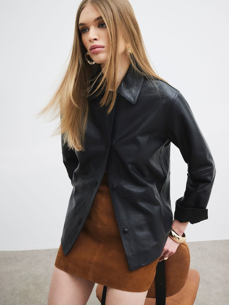 River Island Brown Suede Mini Skirt - Image 2 of 6