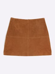 River Island Brown Suede Mini Skirt - Image 5 of 6