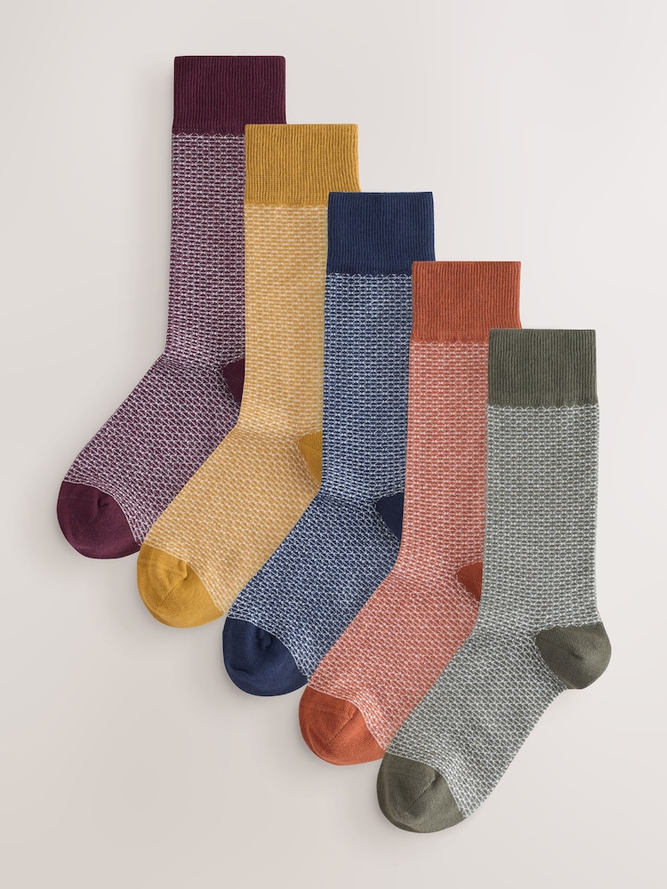 Rich Orange/Blue/Green - 5 пар носков с узором  - Изображение 1 из 8