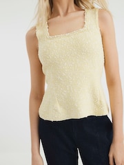 River Island Yellow Boucle Vest - Image 4 of 4