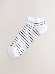 Neutral/Green/White Striped Trainer Socks 5 Pack - Image 2 of 8