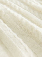 Ecru Cable Knit Mini Skater Dress With Wool - Image 5 of 6