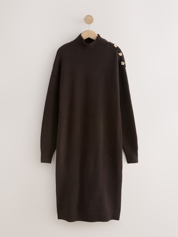dark brown sweater dress Men Solid High Buckle Leather Ankle Brown Boot