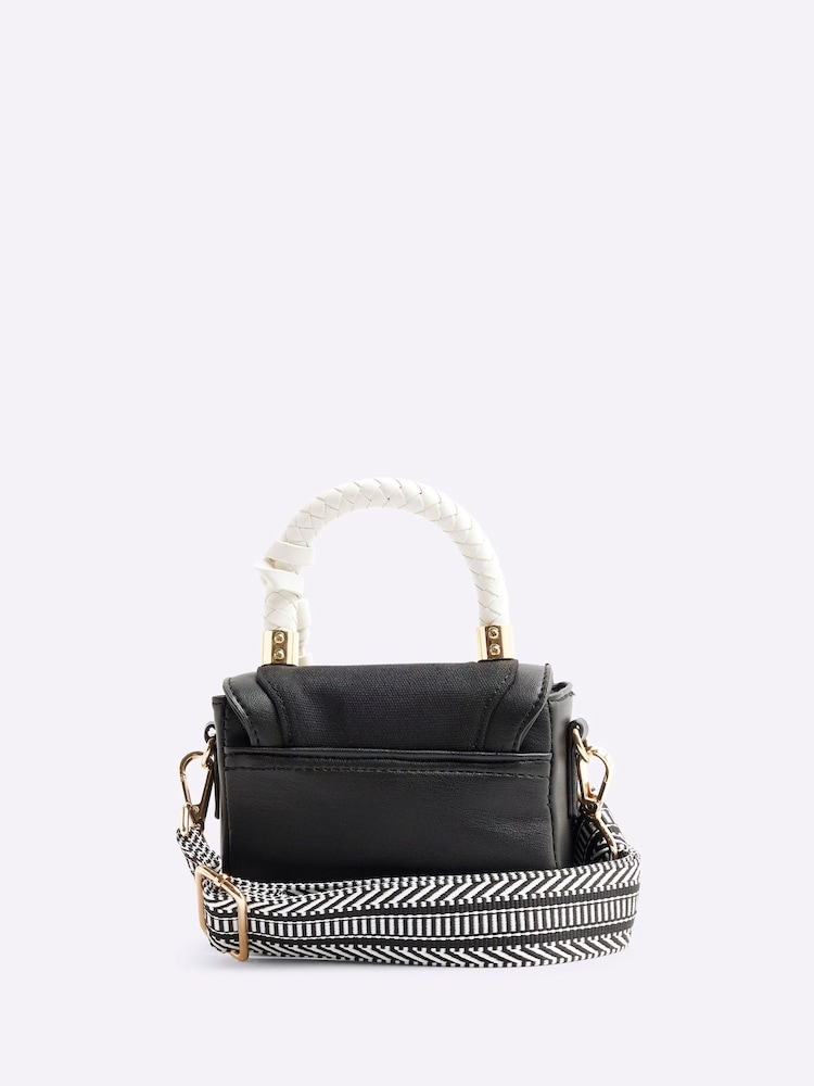 River Island Black Girls Canvas Monochrome Bag - Image 2 of 5
