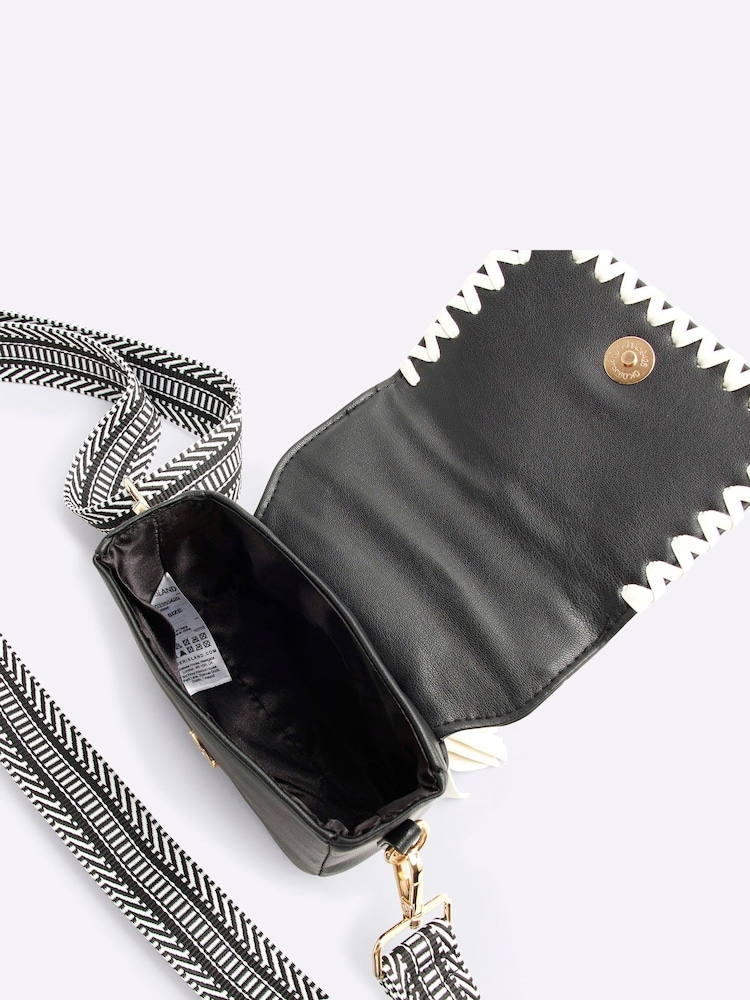 River Island Black Girls Canvas Monochrome Bag - Image 5 of 5