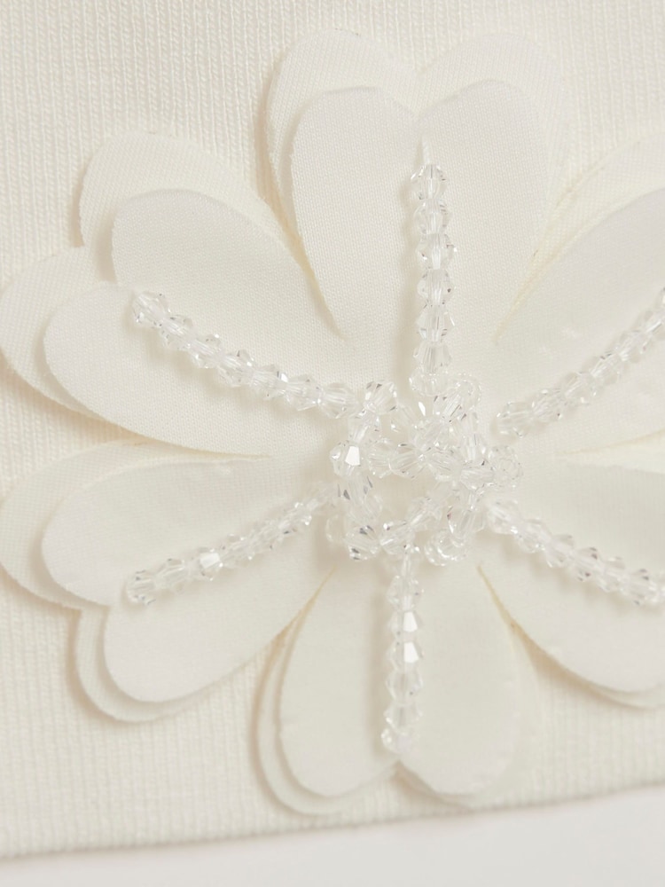 River Island White Girls 3D Flower Skirt Set - Image 6 of 6