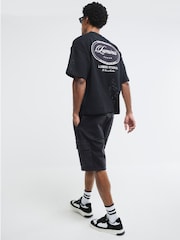 River Island Black 100% Cotton Cargo Shorts - Image 4 of 4