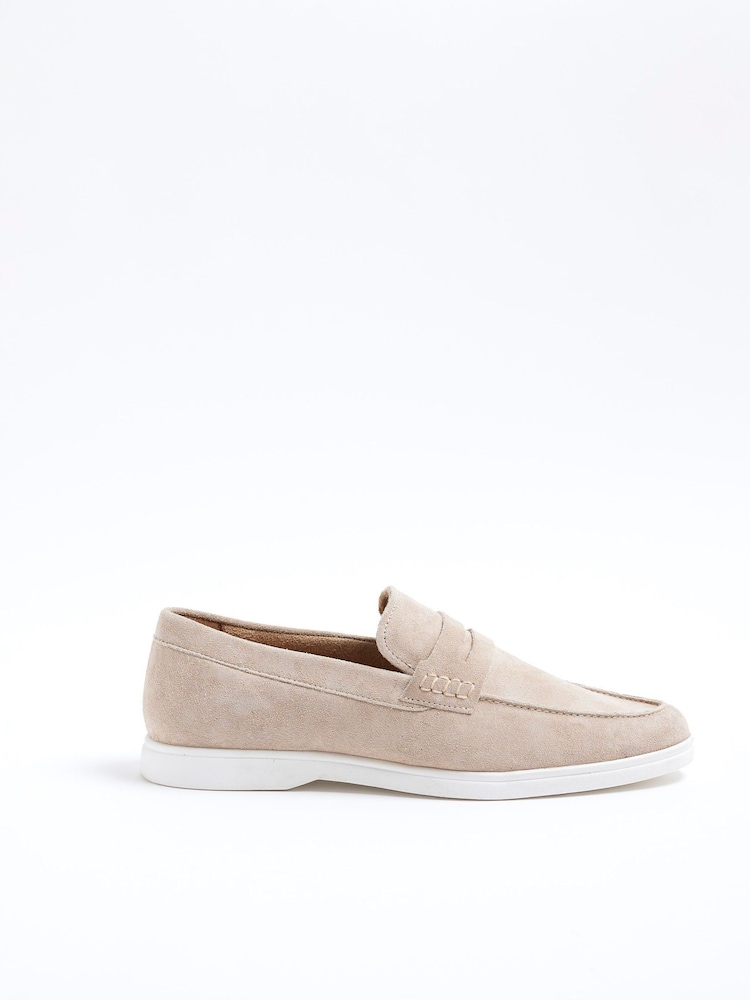 River Island Natural Deconstructed Loafers - Image 1 of 5