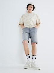River Island Grey Slim Fit Shorts - Image 1 of 4