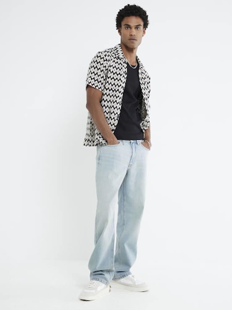 River Island Blue Loose Fit 100% Cotton Arizona Jeans - Image 1 of 6
