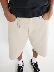 River Island Natural Grohl Skate Shorts - Image 1 of 4