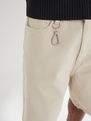 River Island Natural Grohl Skate Shorts - Image 3 of 4