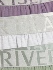 River Island Purple Space Dye Trunks 4 Pack - Image 4 of 4
