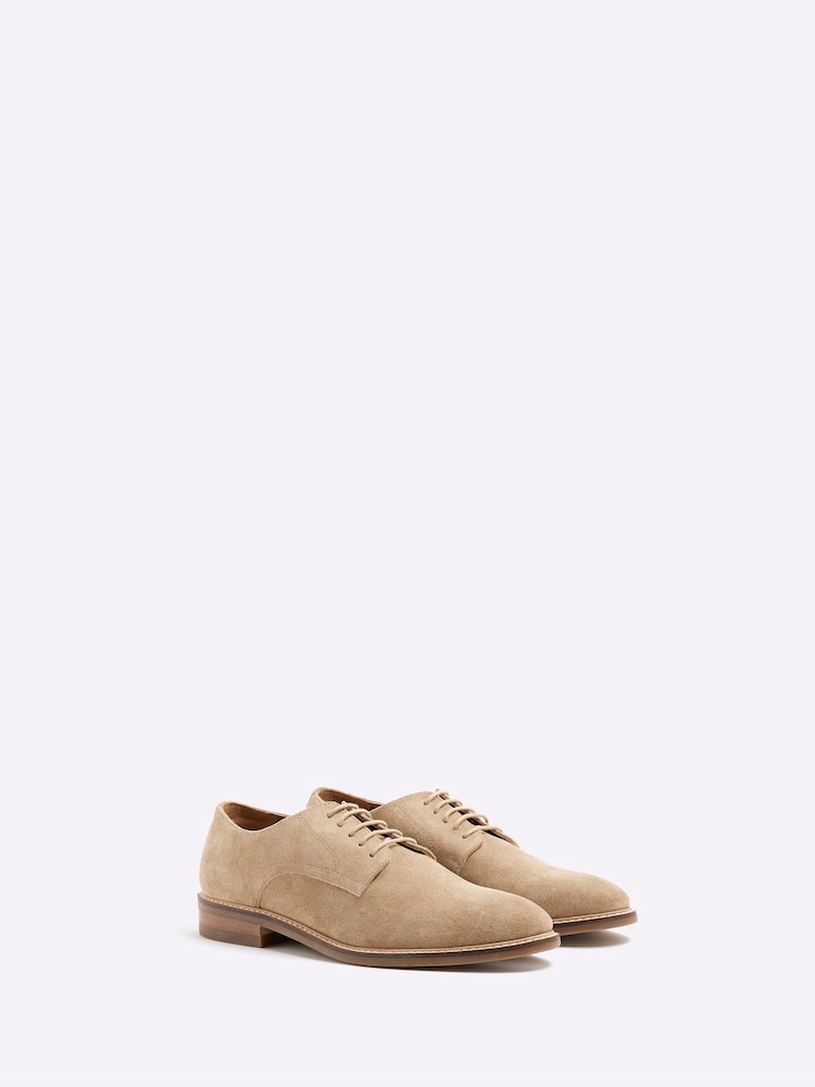River Island Natural Suede Derby Shoes - Image 2 of 5