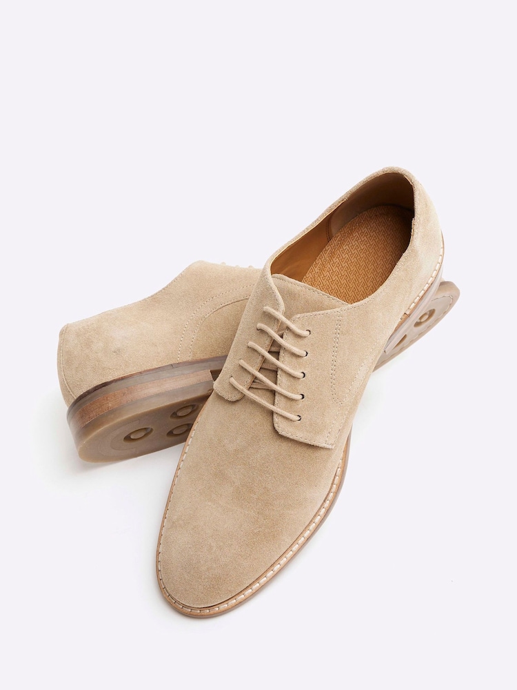 River Island Natural Suede Derby Shoes - Image 5 of 5 River Island Natural Suede Derby Shoes - Image 5 of 5