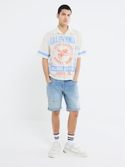 River Island Blue Slim Fit Shorts - Image 3 of 4