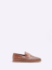 River Island Brown New Woven Loafers - Image 1 of 5