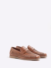 River Island Brown New Woven Loafers - Image 2 of 5