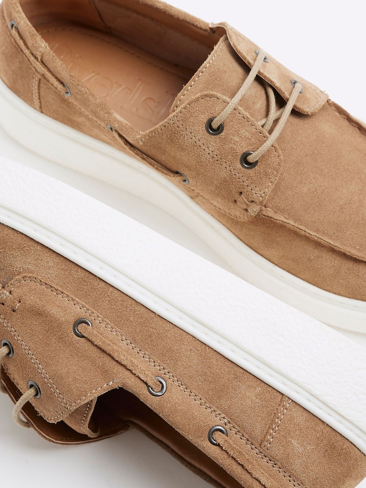 River Island Natural Cupsole Boat Shoes - Image 6 of 6