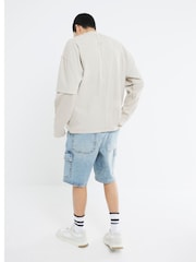modra - River Island 100% Cotton Cargo Shorts - Slika 2 iz 3