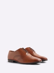 River Island Brown Wide Fit Brogues Shoes - Image 3 of 6