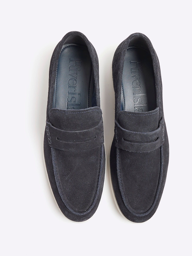 River Island Blue Deconstructed Loafers - Image 5 of 5