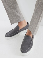 River Island замшевые лоферы на танкетке - Изображение 1 из 6