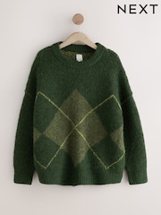 Green Knitted Crew Neck Jumper - Image 5 of 5