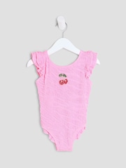 Bañador con diseño adornado de cerezas para niñas de River Island - Imagen 1 de 4