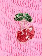 Bañador con diseño adornado de cerezas para niñas de River Island - Imagen 4 de 4