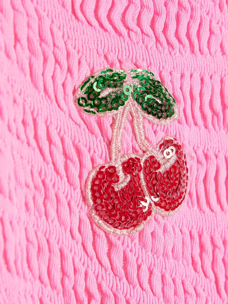 Bañador con diseño adornado de cerezas para niñas de River Island - Imagen 4 de 4