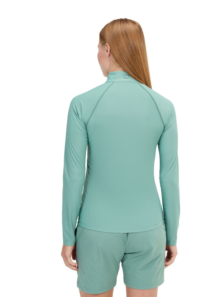 Berghaus Green 24/7 Half Zip Tech T-Shirt - Image 2 of 11 Berghaus Green 24/7 Half Zip Tech T-Shirt - Image 2 of 11
