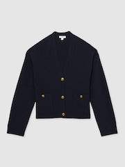 Mornarica - Reiss Mila Wool-Cashmere Button Cardigan - Slika 2 iz 6