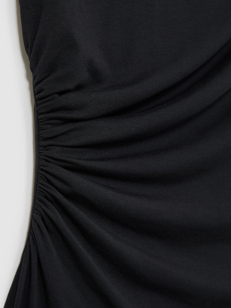 Reiss Black Dani Stretch-Modal Ruched Vest - Image 6 of 6