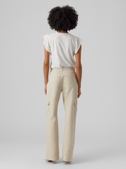 VERO MODA White Broderie Short Sleeve T-Shirt - Image 2 of 6